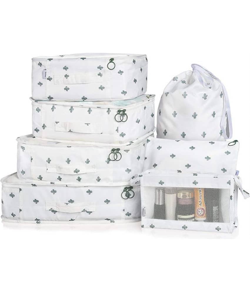 House Of Quirk White 7 Piece Travel Organizer Bag Premium Quality