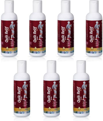 Quik Relif Herbal Ayurvedic Pain Relief Oil for Muscle & Joint Pain Relief 50ml ( Pack Of 7 )
