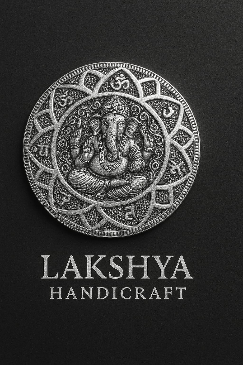 7 Inch Ganesh silver plated insence holder