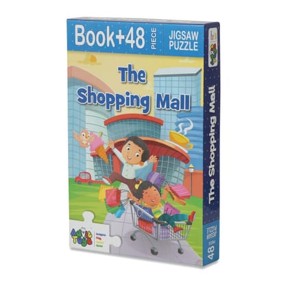 Advit Toys The Shopping Mall Jigsaw Puzzle - 48 Piece + 24 Pages Educational Book