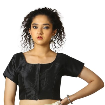 TheHangr Black Fantom Silk Blouse -  32