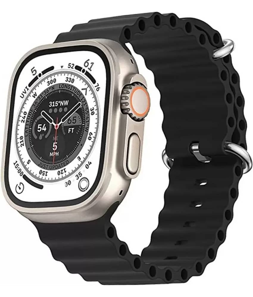 ENTROK AMOLED BT Calling Smart Watch with Rubber Strap Upto 1-2 days Backup ( Black )