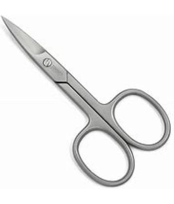 Monaliza Misc. Curved and Rounded Facial Hair Premium Manicure Scissors Multi-purpose -1 pc 3.5 inch-Stainless Steel Scissors For Men - Moustache Scissor, Beard Trimming Scissors, Safety Use for Eyebrows, Eyelashes, Nose, And Ear Hair