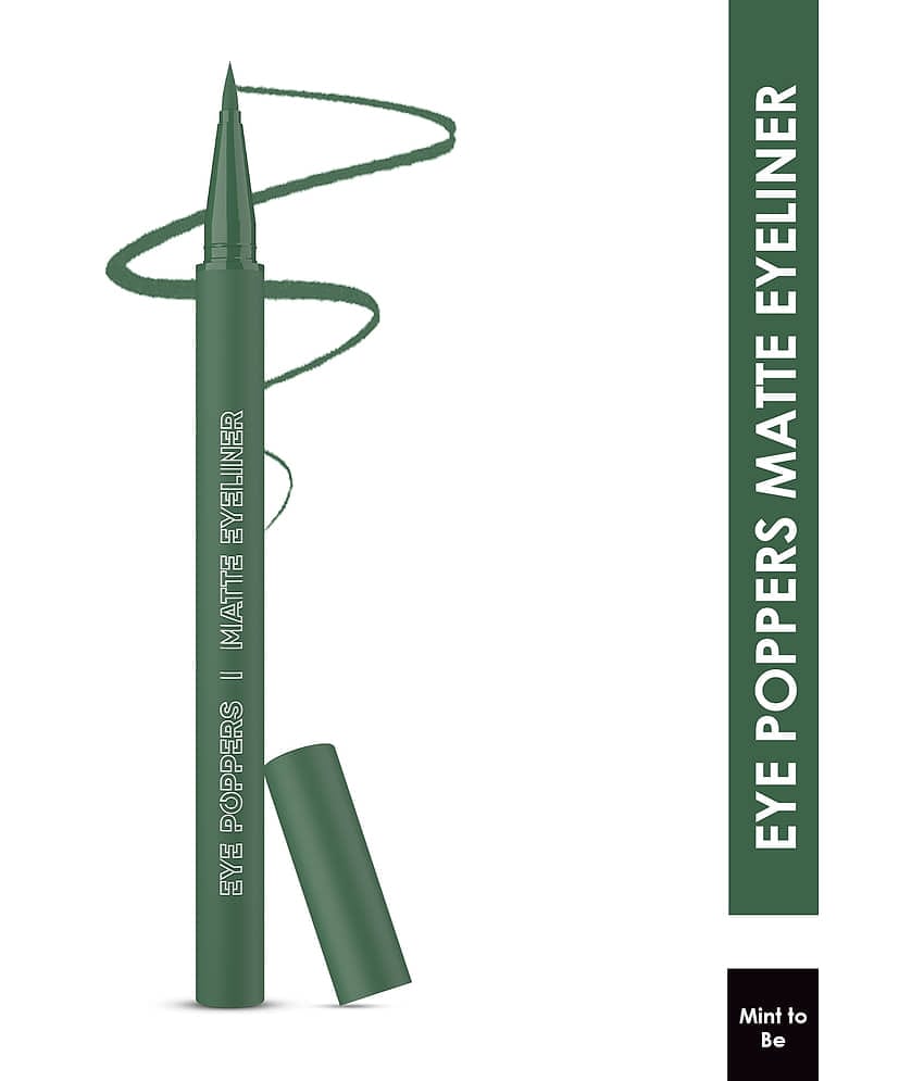 Glam21 Eye Poppers Matte Eyeliner Intense Pigment Smudge & Waterproof Color Pen Style 0.5 G Mint To Be