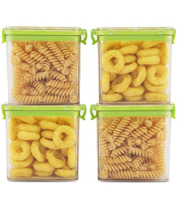 PearlPet - Green Polyproplene Food Container ( Pack of 4 )