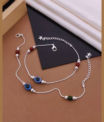 Shivay Fashion  hub Silver Anklets ( Pack of 1 )