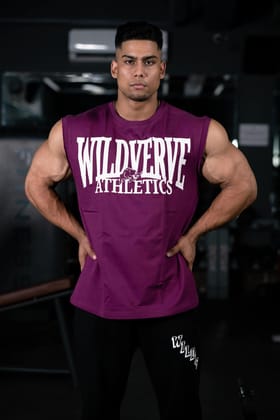 WILD VERVE VINTAGE MUSCLE TANK (MYSTIC PLUM)-L