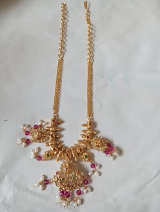 Elegant Onegram Gold Stone Necklace