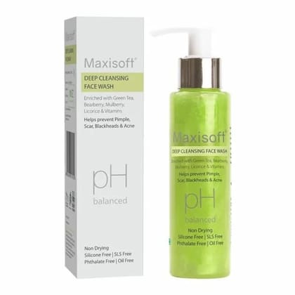 Maxisoft Deep Cleansing Face Wash, pH Balanced, 100 ml - Pack of 2