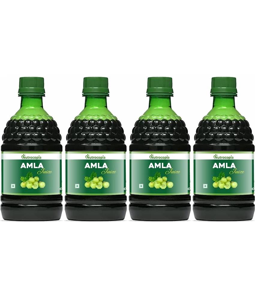 NUTROCOPIA Amla Juice - 400 ml | Rich Source of Vitamin C | Effective Antioxidants for Immunity boosting | Pure, Natural and 100% Ayurvedic Juice - Pack of 4