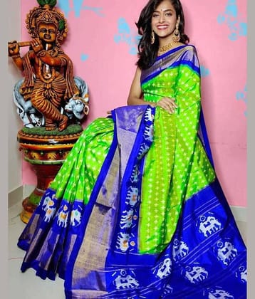 Vkaran Cotton Silk Applique Saree Without Blouse Piece ( White )