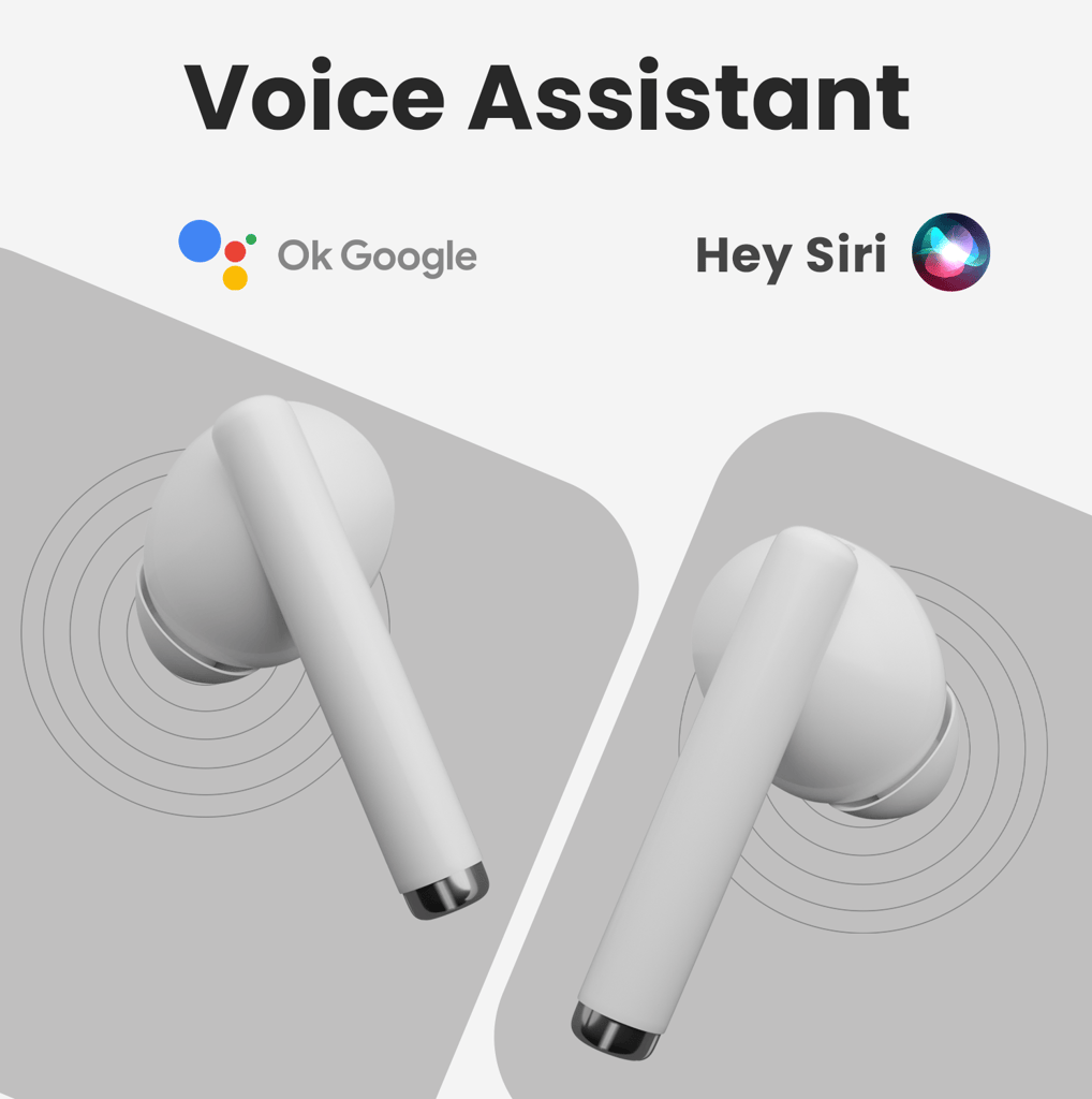 Cellecor BroPods CB11 TWS With 45 Hrs, ENC, 13mm Driver, BT v5.1, Voice Assistant, IPX4 Bluetooth- White