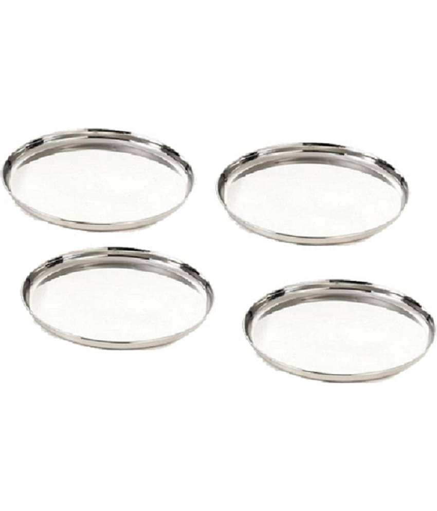 Neelam 4 Pcs Stainless Steel Steel Half Plate