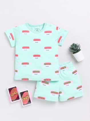 Green "You're So Loved" Co-ord Set-3-6 m