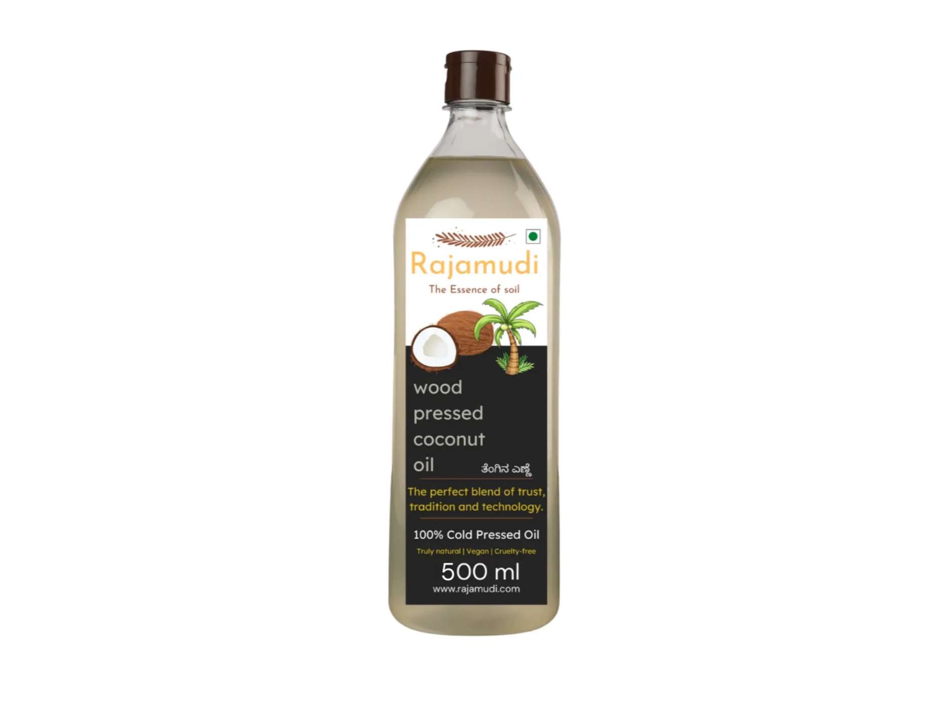 Organic Cold-Pressed Dry Coconut oil | 100% Pure Coconut oil - Rajamudi Organics - 500 Gram