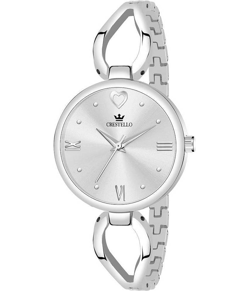 Crestello - Silver Metal Analog Womens Watch