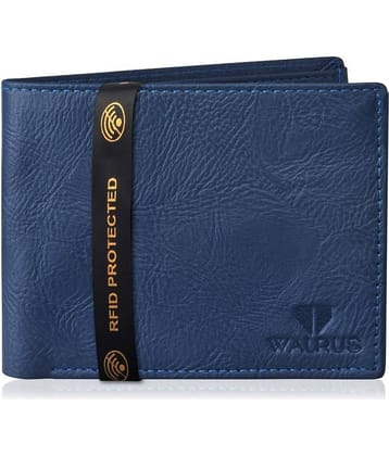Walrus Faux Leather Blue Casual Regular Wallet