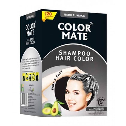 Colormate Shampoo Hair Color Natural Black