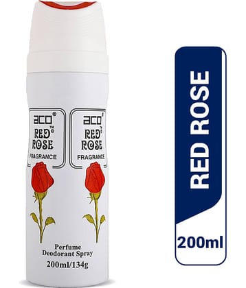 Aco Red Rose Deodorant Body Spray For Women, 200ml