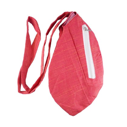 MAYAPURI Cotton Chanting Bag/Japa Mala Bag with Sakshi Mala Counter for Daily Mantra Jaap (Ruby Red)