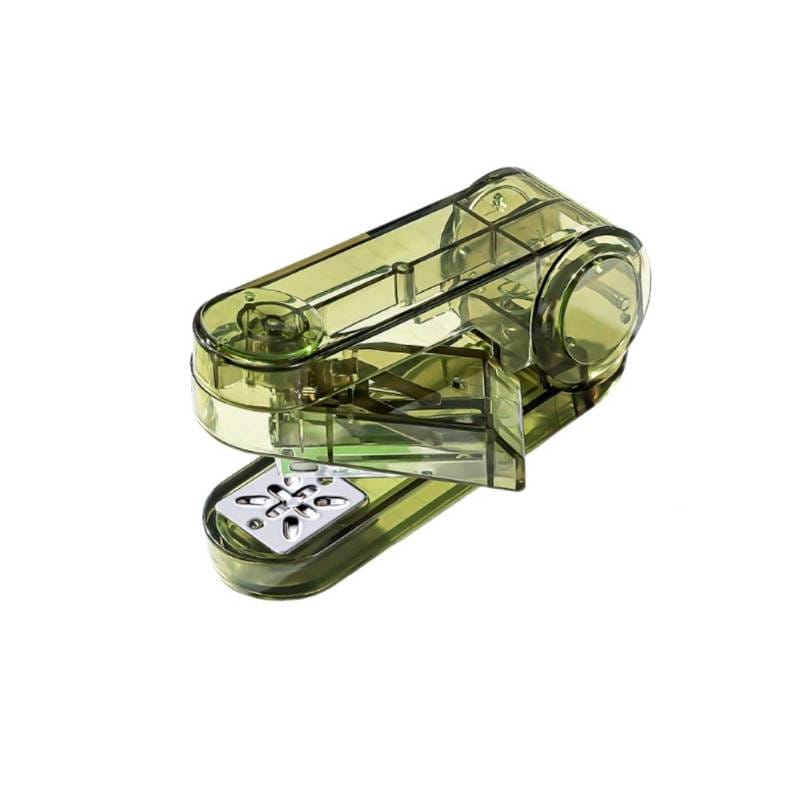 Rotating Multi-Angle Transparent Desktop Stapler (Olive Green) | Rotating Binding Head | Office & School Stationery
