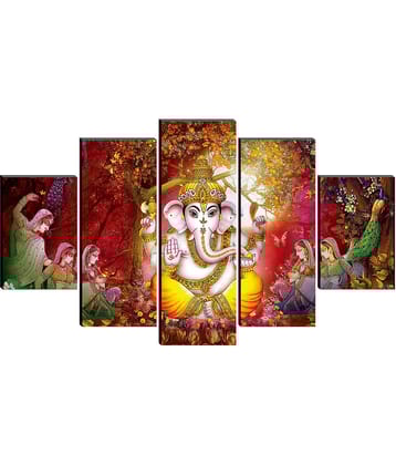 Saf Lord Ganesh Ji Religious Wall Hanging Framed Painting