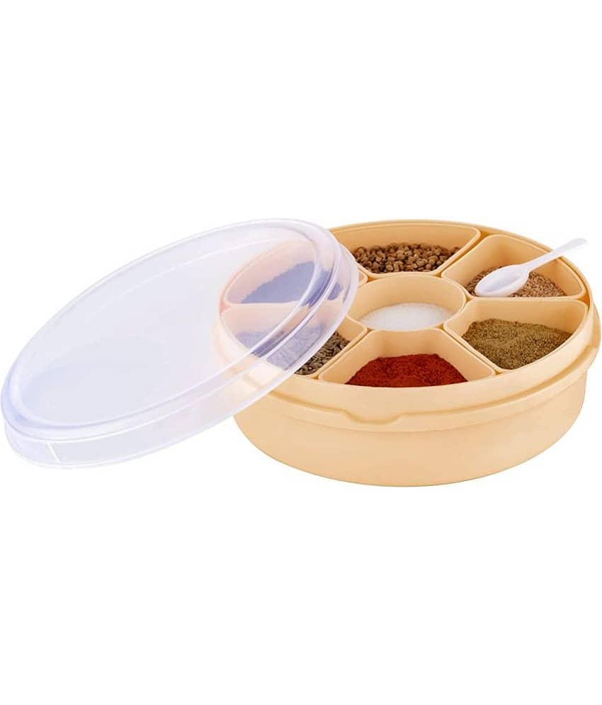 FIT4CHEF Masala Container Set Polyproplene Beige Spice Container ( Set of 1 )