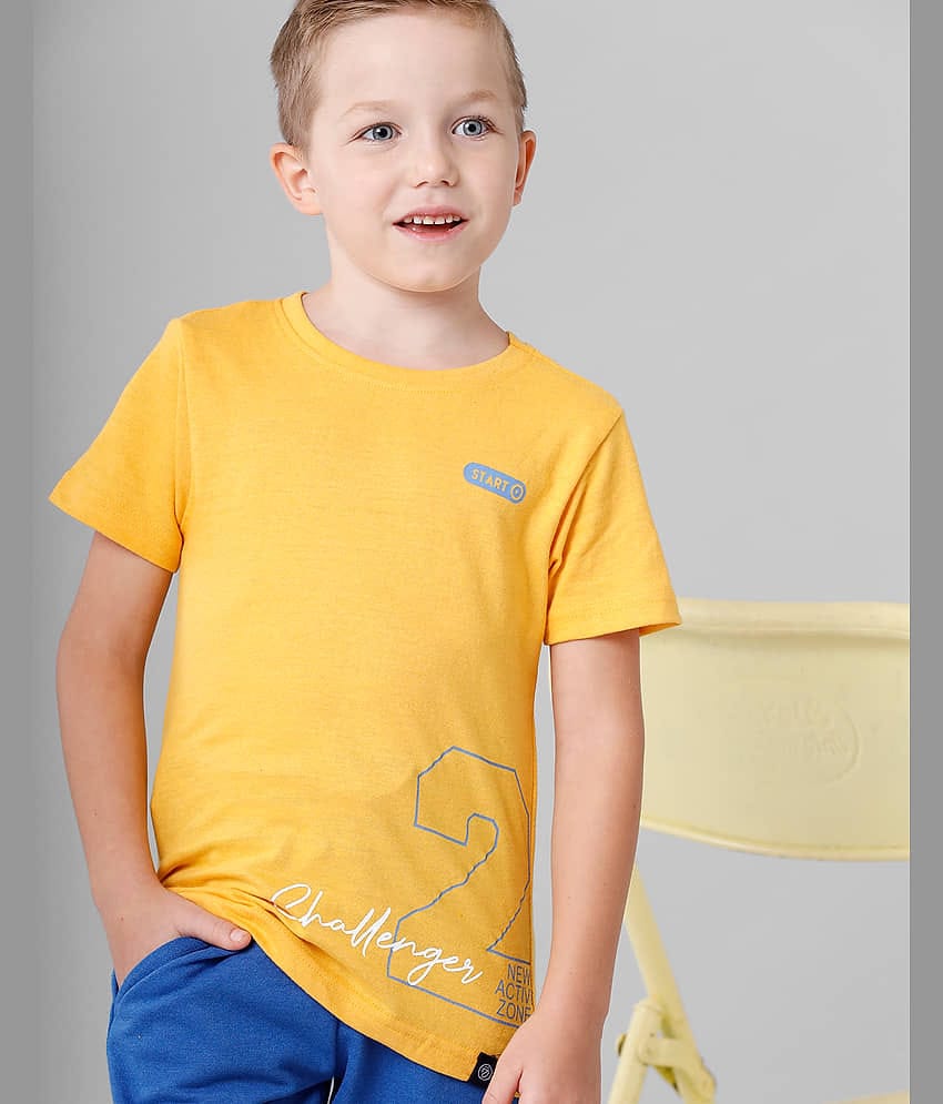 CODEZ Pack of 1 Boys Cotton T-Shirt ( Yellow )