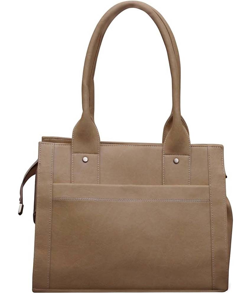 Fostelo -   Beige Faux Leather Shoulder Bag