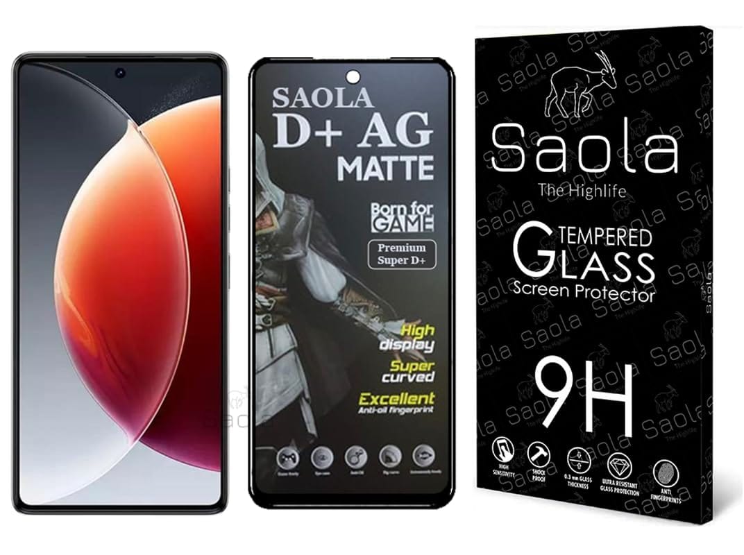 Saola® HD Matte Tempered Glass With 18H Hardness For Tecno Camon 30 (PACK OF 1) with Free Installation Kit. Full screen Coverage. Free Replacement If Received Damaged - 6.78 inch Saola® HD Matte Tempered Glass With 18H Hardness For Tecno Camon 30 (PACK O