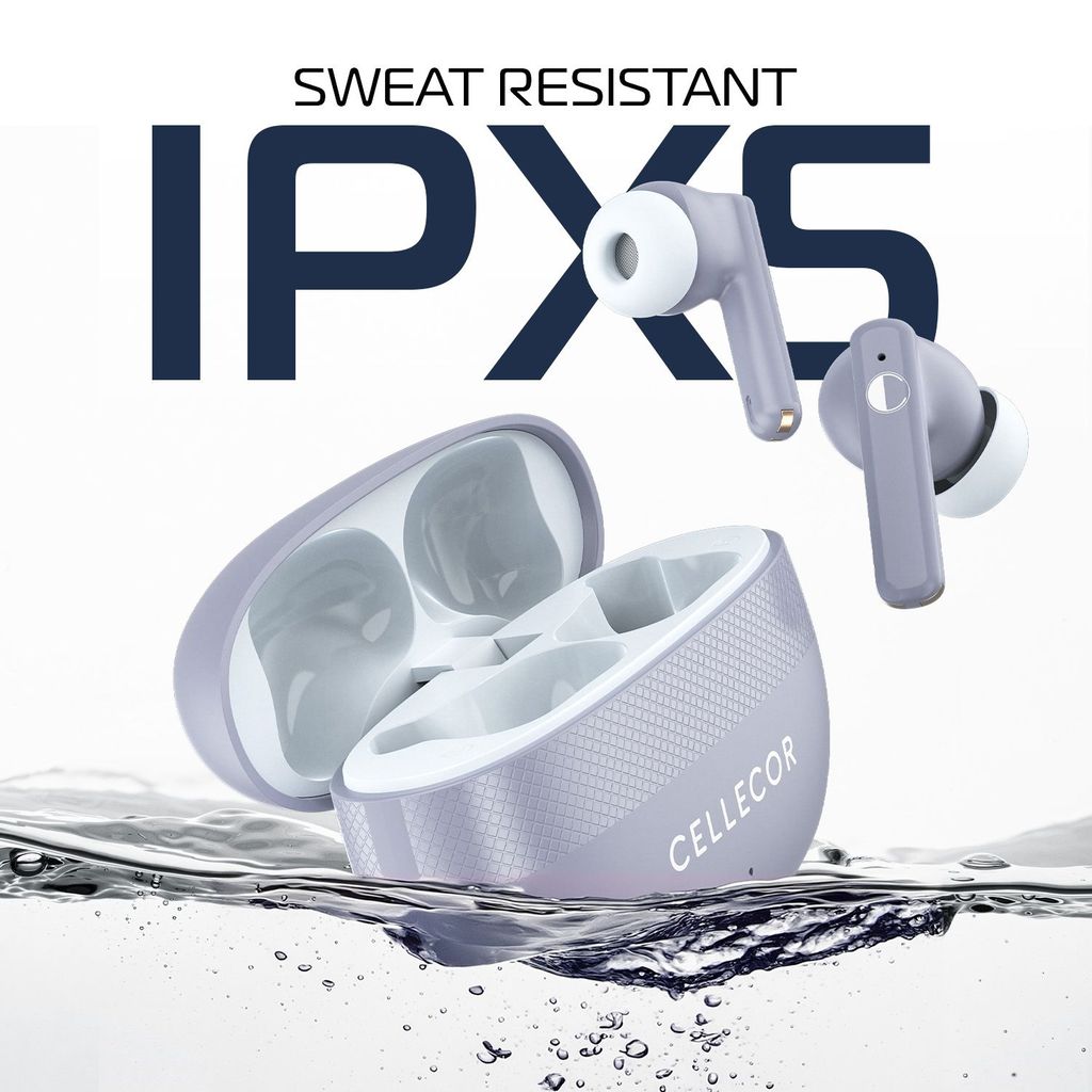 Cellecor BroPods C105 Tune TWS |45H Playtime, ENC, 5.3v, IPX5, 50ms Low Latency Gaming Bluetooth-Blue Grey