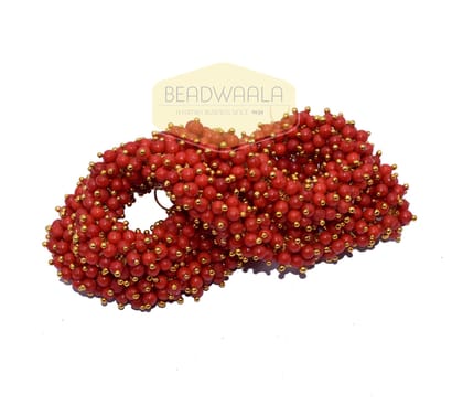 Loreal Charms Beads use for Jewelry Making Per Packet of 50 Gram Approx 1050 Pcs (Red) , LS-094-50 Gram Approx 1050 Pcs / 3 MM
