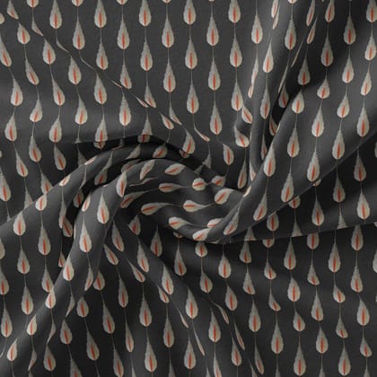 Feather Stripes Digital Printed Fabric - Pure Chiffon