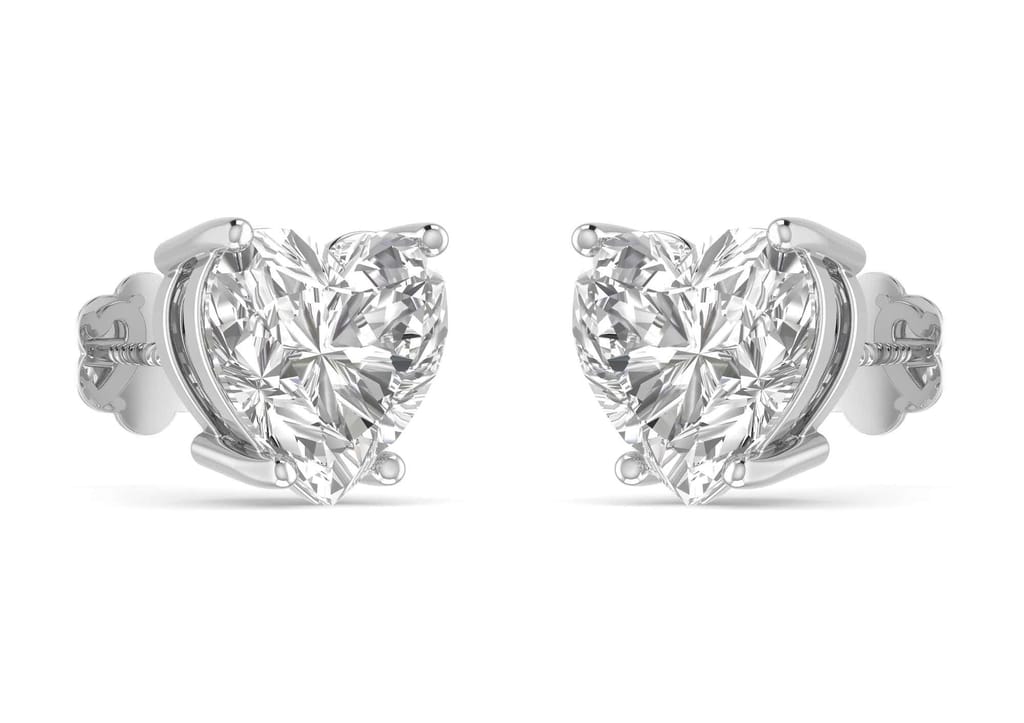 Heart Solitaire Studs