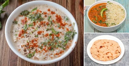 1 x Rajma With Rice, 2 x Tandoori Roti, 1 x Mixed Raita