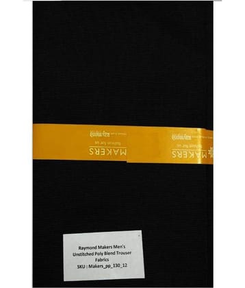 Raymond - Black Cotton Blend Men's Unstitched Pant Piece ( Pack of 1 )