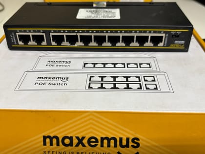 Maxemus MX-0802-96W 8-Port PoE Network Switch with 2 Uplink Ports – 96W Power