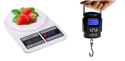 IONIX Kitchen scale and luggage scale combo, 10 Kg kitchen scale and 50 kg capacity luggage weight scale combo | weight machine | weight scale, 2 pieces IONIX Kitchen scale and luggage scale combo, 10 Kg kitchen scale and 50 kg capacity luggage weight sc