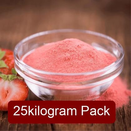 Pure Strawberry Fruit Powder (25kg) | Spray Dried Instant Soluble | Natural Food Coloring & Flavor