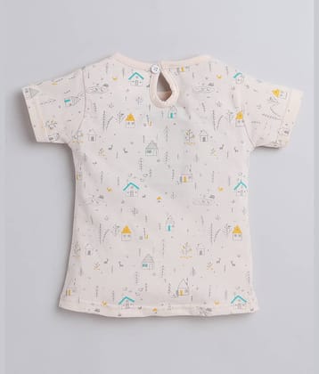 BUMZEE Pack of 1 Baby Girls Cotton Top & Shorts ( White & Red )