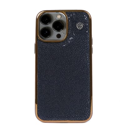 iPhone Mobile Cover in Genuine Stingray Leather-14Pro