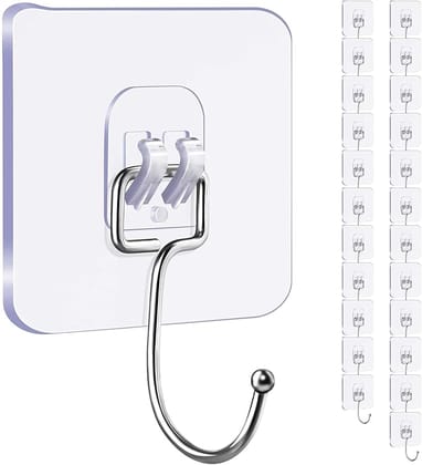 JIALTO 20 Pcs Self Adhesive Wall Hook for 13.2LB(Max) Heavy Duty Big Hooks Waterproof Adhesive Sticky Square Hooks Hanging Capacity 6 KG | Multipurpose Home Storage Hook - Big Hook JIALTO 20 Pcs Self Adhesive Wall Hook for 13.2LB(Max) Heavy Duty Big Hooks Waterproof Adhesive Sticky Square Hooks Hanging Capacity 6 KG | Multipurpose Home Storage Hook - Big Hook