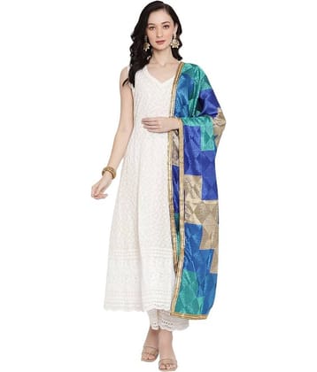 Sahej Suits & Phulkari Blue Chiffon Dupatta - Single