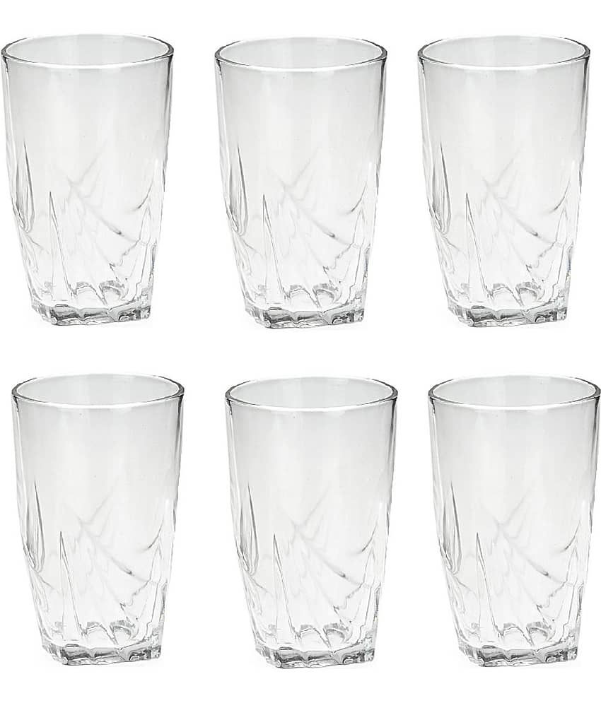 AFAST Designer Glass Glass Glasses 150 ml ( Pack of 6 )