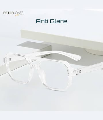 Peter Jones Clear Full Rim Square Computer Glasses ( Pack of 1 )