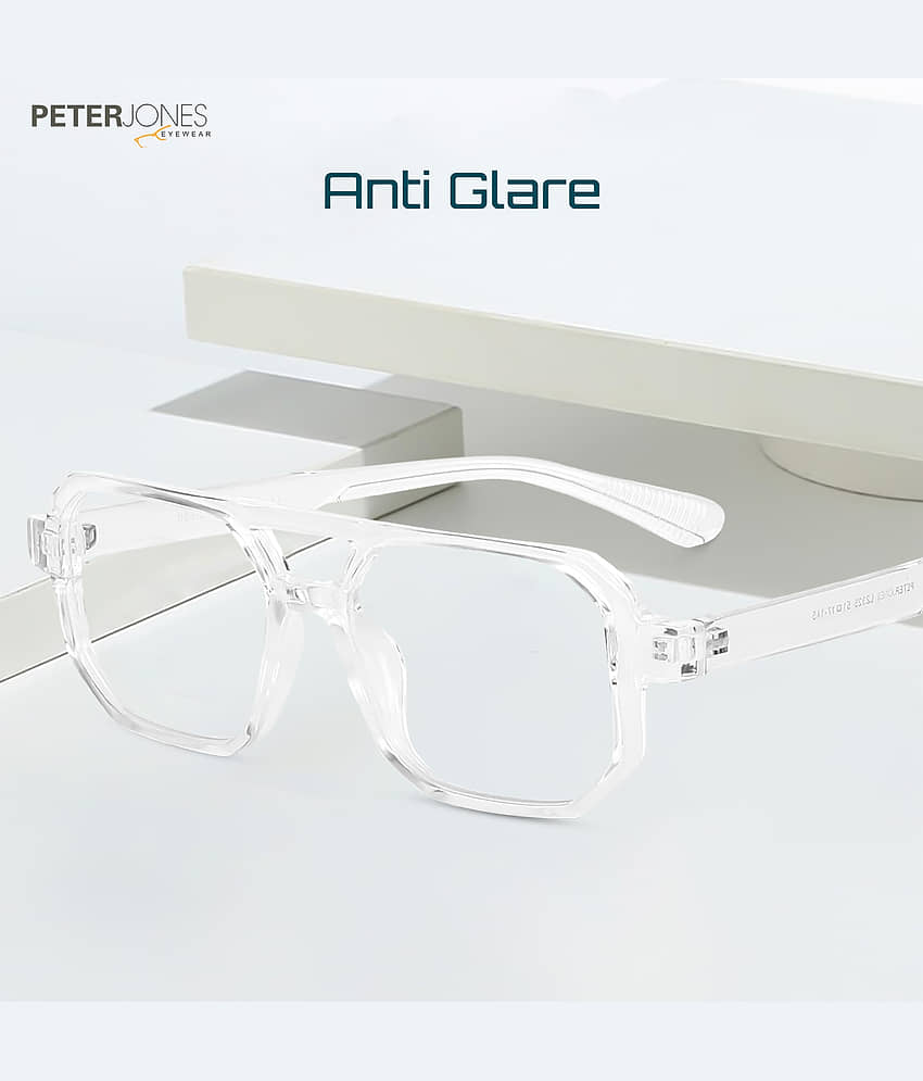 Peter Jones Clear Full Rim Square Computer Glasses ( Pack of 1 )