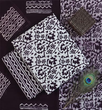 Handcrafted Cotton Batik Print 3-Piece Suit Set