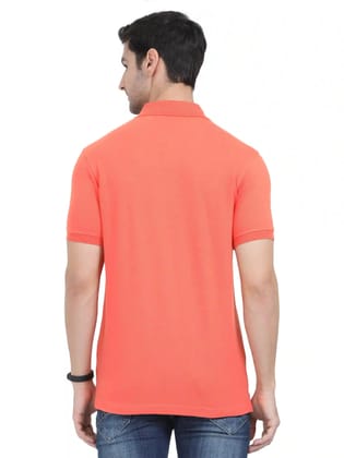 Coral dark orange Colour T-shirt - 7012 BUY 2 GET 1 FREE-M