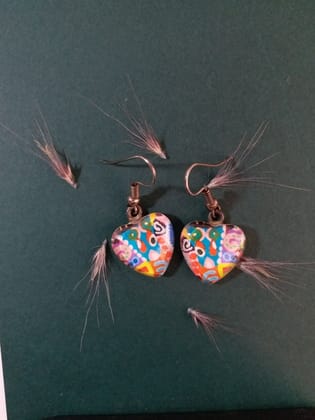 FUNKY ART GLASS EARRING