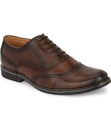 Leeport - Brown Men's Brogue Formal Shoes